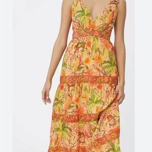 Farm Rio Tropical Tiered Maxi Dress size M